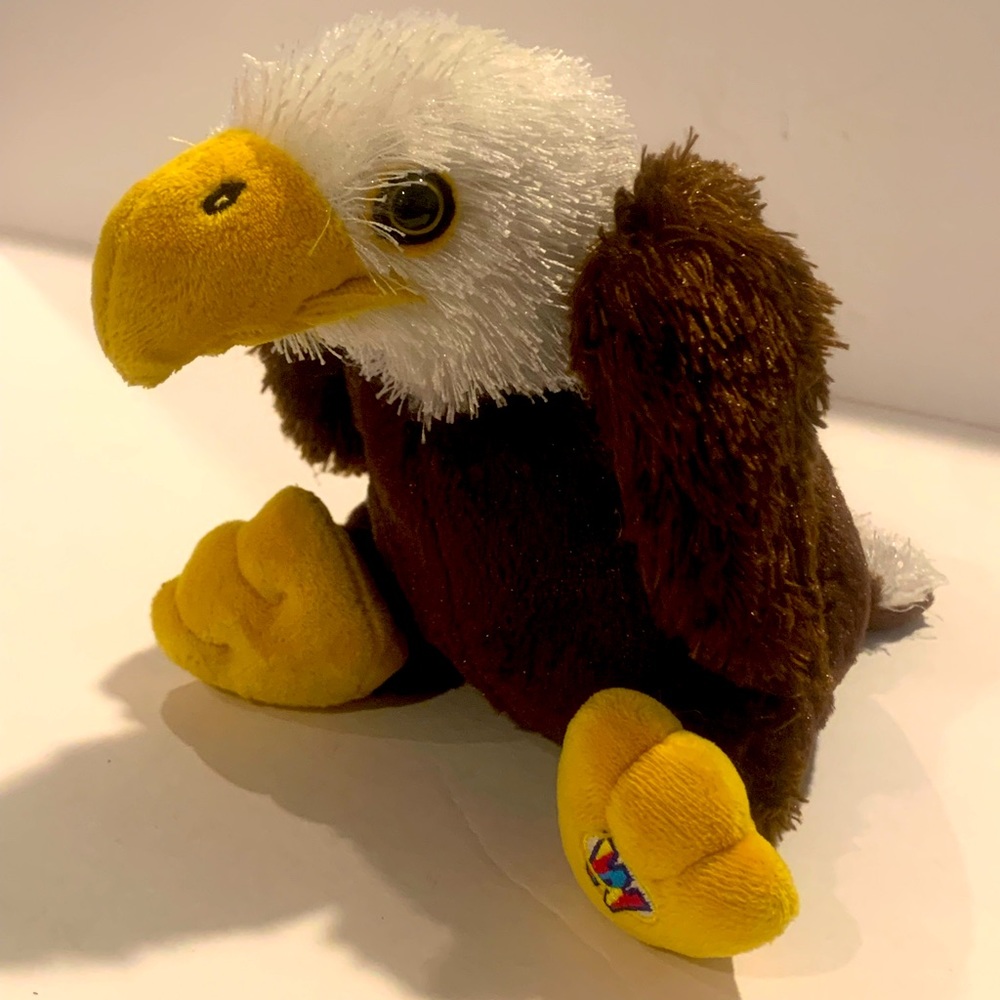 GANZ Webkinz EAGLE Plush Stuffed Animal HM214 Bird NO CODE  Retired Toy 9"